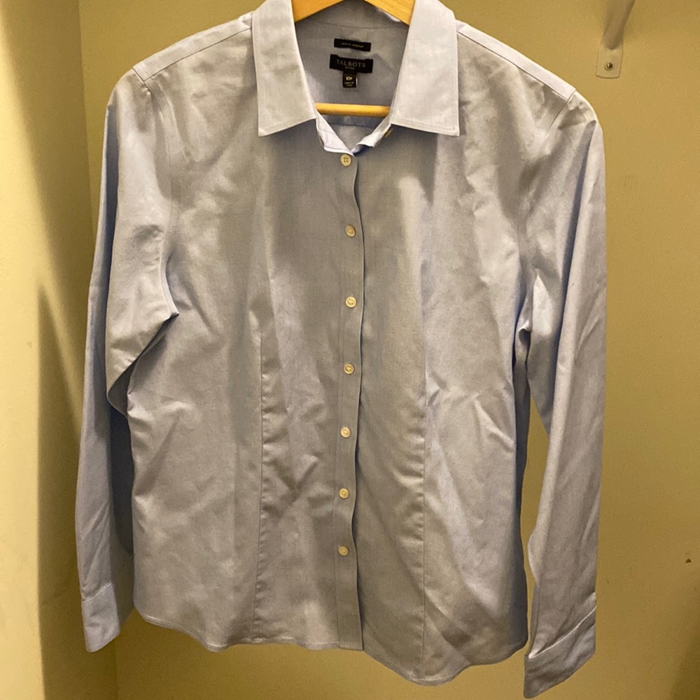Talbots Blue Button Down Shirt 10P
